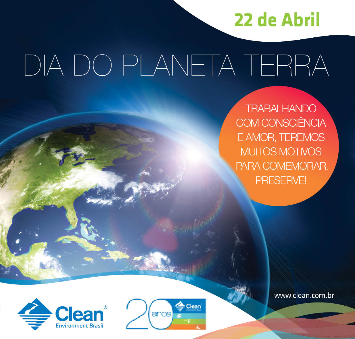 Dia 22 De Abril Dia Do Planeta Terra Clean